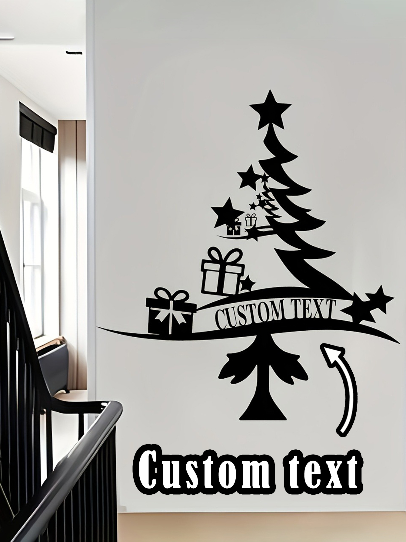 Personalized Metal Christmas Tree Wall Art